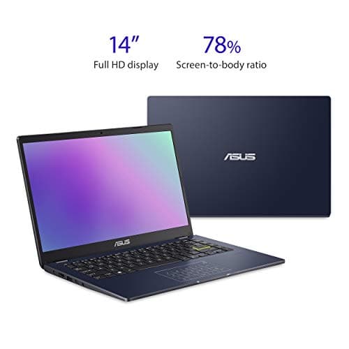 ASUS Vivobook Go 14 L410 Ultra Thin Laptop, 14â€ FHD Display, Intel Celeron N4020 Processor, 4GB RAM, 64GB eMMC, NumberPad, Windows 11 Home in S Mode, 1 Year Microsoft 365, Star Black, L410MA-AH02