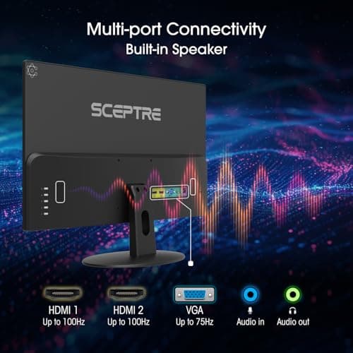 Sceptre Nw 27-inch 100Hz Gaming Monitor HDMI x2 VGA Build-in Speakers, Machine Black 2025