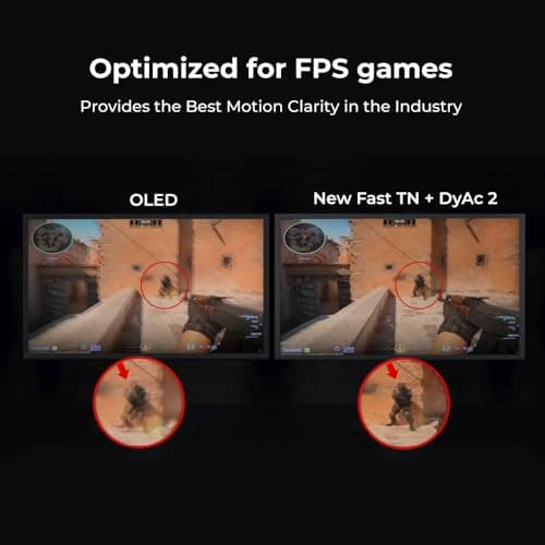 BenQ Zowie XL2586X+ 24.1 New Fast TN 600Hz Gaming Monitor, DyAc 2, 1080p, Auto Game Mode by XL Setting to Share, Height Adjustment Powered by Industrial-Grade Bearing Design, S Switch, Shielding Hood
