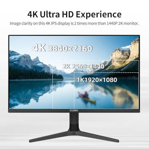 32 inch 4K UHD (3840 x 2160) Monitor IPS Ultra-Thin Computer Monitor 60Hz sRGB 100% Built-in Dual Speakers HDR10 VESA DisplayPort HDMI Height/Tilt/Pivot Adjustment
