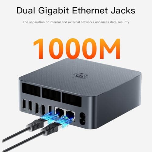 Beelink EQR6 AI Mini PC, AMD Ryzen 9 6900HX(6nm, 8C/16T) up to 4.9GHz, Mini Computer 32GB DDR5 RAM 1TB M.2 PCIE4.0 SSD, Micro PC 4K@60Hz Dual Display, Built-in PSU Copilot WiFi6/BT5.2/1000Mbps