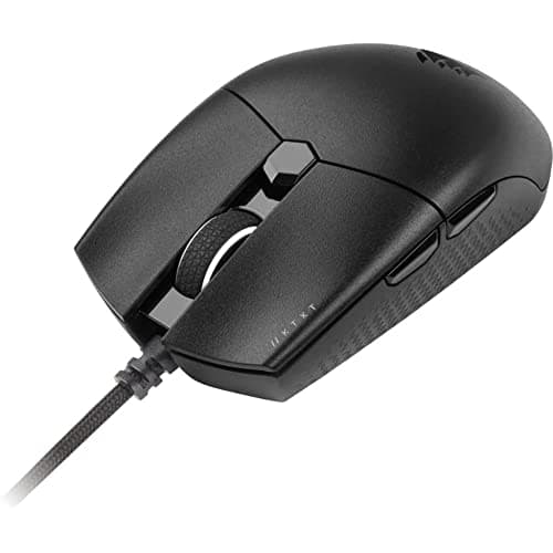 Corsair Katar Pro XT Ultra-Light Gaming Mouse- 18k DPI PixArt Optical Sensor- RGB Scroll Wheel Lighting- 6 Programmable Buttons- Lightweight Paracord Cable,Black