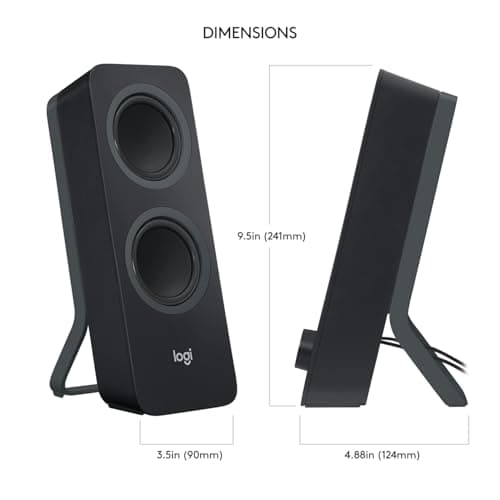 Logitech Z207 2.0 Stereo Computer Speakers with Bluetooth