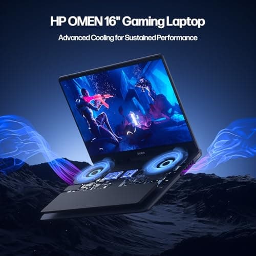 HP OMEN 16" Gaming Laptop 2K 144Hz - AMD Ryzen 9 8940HX, NVIDIA RTX 5060, 32GB RAM, 2TB SSD, RGB Backlit Keyboard, Wi-Fi 6E, Cooling Pad Bundle, Windows 11 Pro