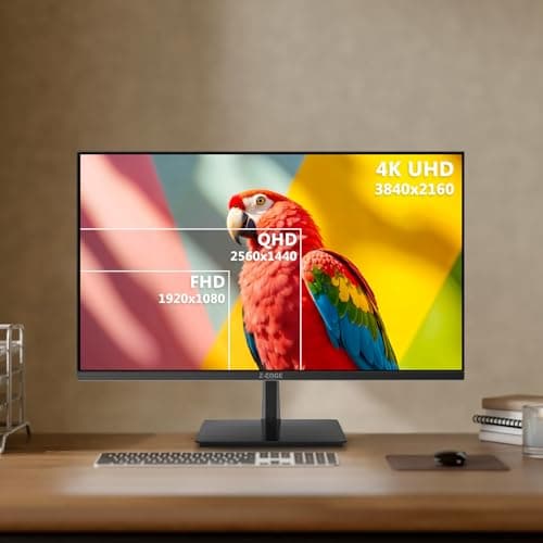 4K Monitor, Z-Edge 28 inch IPS Monitor, UHD 3840x2160 IPS Computer Monitor, 300 cd/m², 144Hz Refresh Rate, 1ms MPRT Response Time, U28I4K Ultra-Thin Bezel