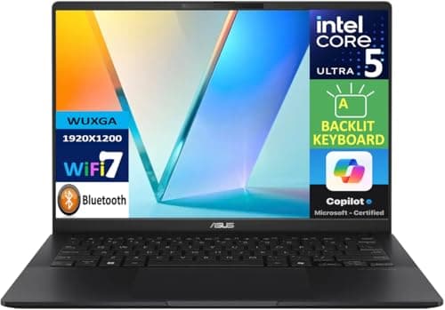 ASUS Vivobook S 14 Q423 AI Powered Laptop 14.0" OLED FHD+ Display (Intel Ultra 5-226v, 16GB LPDDR5X, 512GB PCIe SSD, AI Copilot, Backlit KB, 2 Thunderbolt 4, WiFi 7, Win11Home) w/DKZ USB Port Expander