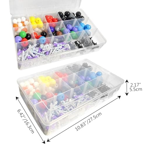 444 Pcs Organic Chemistry Model Kit for Organic and Inorganic Chemistry Learning,Molecular Model Kit,Experiment Molecular Mesh for Learning and Raising Space Imagination, A Fullerene Set