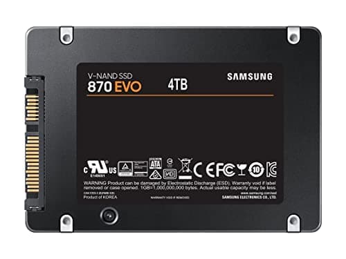 SAMSUNG 870 EVO 4TB 2.5 Inch SATA III Internal SSD (MZ-77E4T0B/AM) , Black