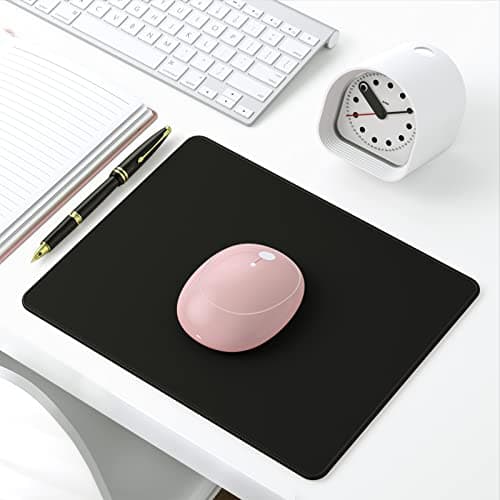 Mouse Pad, 30% Thicker Black Computer Pad, Anti-Slip Rubber Mouse Mat with Stitched Edges for Gaming, Office, Laptop, PC, Women & Men, 8 x 10 Inch Thick 5 mm, Modern Design, Square