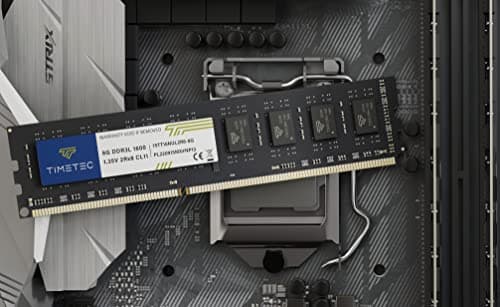 Timetec 8GB DDR3L / DDR3 1600MHz (DDR3L-1600) PC3L-12800 / PC3-12800 (PC3-12800U) Non-ECC Unbuffered 1.35V / 1.5V CL11 2Rx8 Dual Rank 240 Pin UDIMM Desktop PC Computer Memory RAM Module Upgrade (8GB)