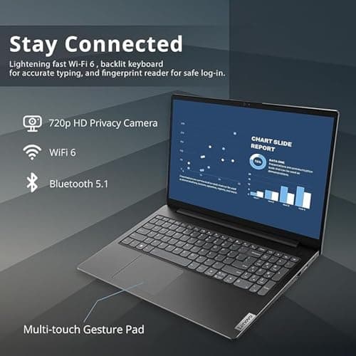 Lenovo V15 Series Laptop • 16GB RAM • 1TB Storage (512GB SSD + 512GB External) • 15.6 FHD Display w/Low-Blue Light • Intel Processor • HDMI • Ethernet Port • Windows 11 Pro • w/WOWPC Bundle
