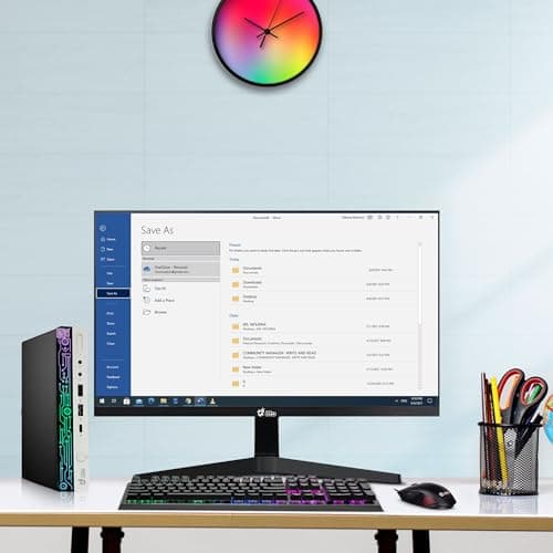 BTO HP RGB G4 Mini PC - Intel Core i5-8th Gen Upto 3.50Ghz | 32GB DDR4 Ram | 1TB NVMe SSD | New Dual FHD 24-inch Monitors | Windows 11 Pro | RGB Keyboard Set | Micro pc Home/Office (Renewed)