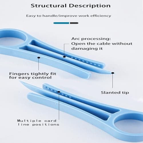 5 PCS Network Cable Untwist Tool,Wires Separator Tools, Wire Straightener Engineer Wire Straightener for CAT5/CAT5e/CAT6/CAT7 Wires Pair Separator Tools Quickly Easily Untwists (blue)