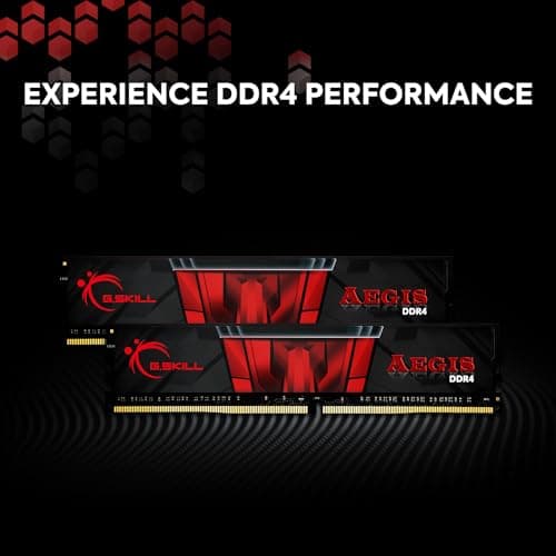 G.SKILL AEGIS Series (XMP) DDR4 RAM 32GB (2x16GB) 3200MT/s CL16-18-18-38 1.35V Intel AMD Desktop Computer Memory UDIMM (F4-3200C16D-32GIS)