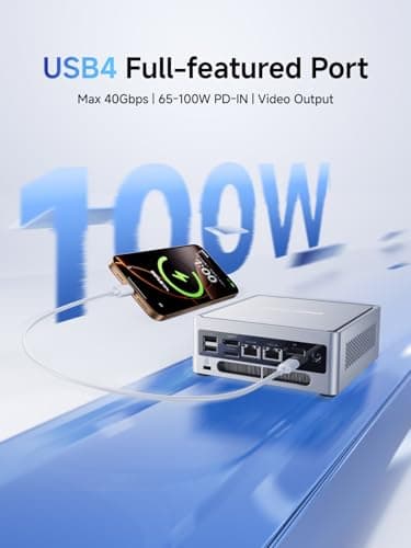 MINISFORUM NAB8 Plus Mini PC Core i7-12800H(14C/20T,up to 4.8Ghz) 16G RAM 1TB SSD Desktop Computer, 1xHDMI2.1 TMDS|1xDP1.4|1xUSB4 Video Outputs, 2x2.5G LAN/WiFi6E/BT5.3/4xUSB Iris Xe Graphics Micro PC