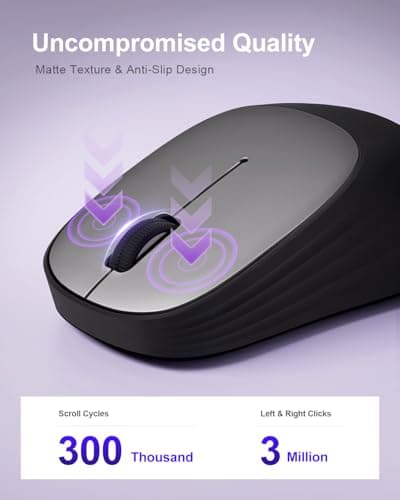 Wireless Mouse Bluetooth Mouse, 1600 DPI Optical Tracking, 3 Adjustable DPI, Compact and Portable Design for Small Hands PC, Mac, 12-Month Battery Life for Work or Travel