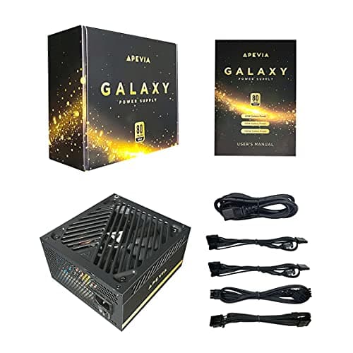 Apevia ATX-GX850W Galaxy 850W (No PCIe 5.0 & Gen 5 12VHPWR Connector) 80+ Gold Certified Active PFC ATX Semi-Modular Gaming Power Supply