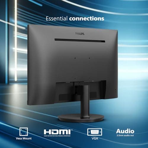 Philips 221V8LB3 22'' Class Thin Full HD Monitor (1920 x 1080), 120Hz with 1ms MPRT for Casual Gaming, Adaptive Sync, LowBlue Mode, VESA Mount, HDMI & VGA, 4-Year Advance Replacement Warranty