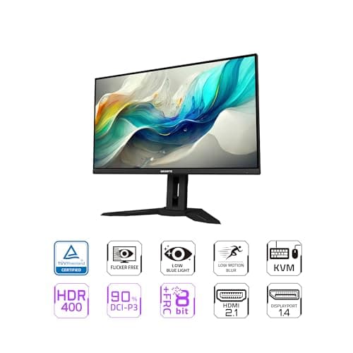 GIGABYTE M32U 32" 4K 144Hz Gaming Monitor with IPS, 1ms Response Time, HDMI 2.1, USB 3.0 - Black