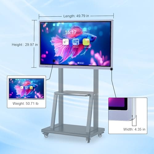 55" 4K Touch Screen Dual System All-in-One Computer for Senior Center, Wall-Mountable, Intel i5 Win 10 Pro, 4GB RAM/256GB SSD, Android 11, Anti-Glare, HDMI/USB/VGA/Bluetooth/WiFi