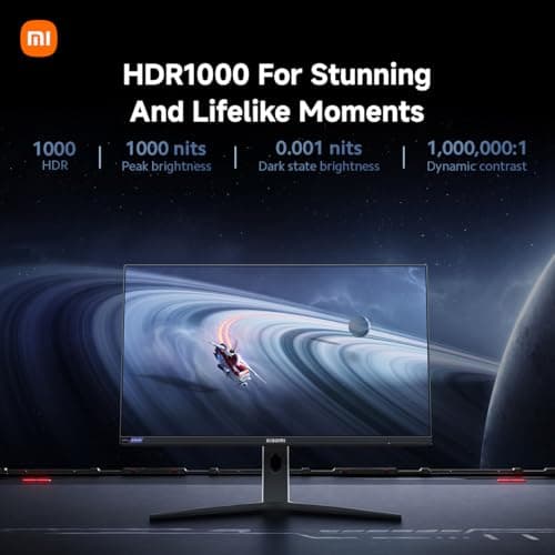 Xiaomi Mini-LED Gaming Monitor G Pro 27 inch HDR 1000 2K QHD 2560x1440, Fast IPS, 180Hz 1ms, 99% DCI-P3, AMD Freesync, Adjustable Angle, 2× HDMI 2.0, 2× DP 1.4, White