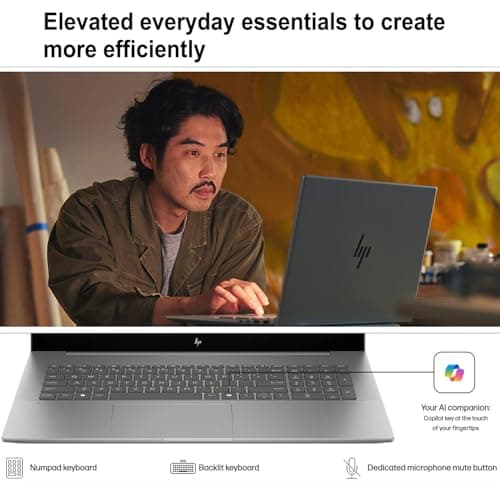 HP Envy 17.3" 4K Ultra 7 Business Laptop, 17.3" 4K UHD 3840 * 2160 Display, Intel Core Ultra 7 155H, 64GB DDR5 RAM, 2TB SSD, HDMI, Webcam, Backlit KB, Wi-Fi 7, W11P, Adata 512 External SSD Bundle