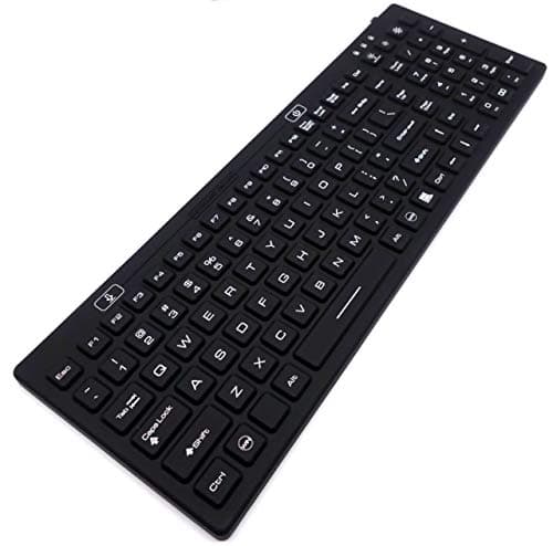 DS International DSI LED Backlit Keyboard with Number Pad - Industrial IP68 Waterproof Rugged Silicone IKB106BL