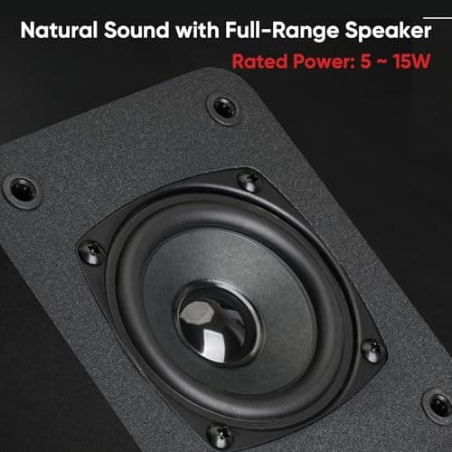 Saiyin Wall Mount Passive Speakers, Indoor Rear Surround Sound Speakers, Stereo Speakers for Midrange & High-Frequency, Passive Bookshelf Speakers for Home Theater, Receiver or Amplifer Required