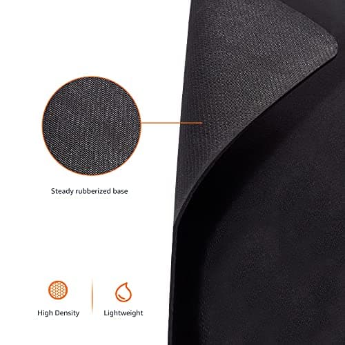 Amazon Basics Large Extended Computer Rectangular Mouse Pad, 16.7 x 35.7 inch, Black