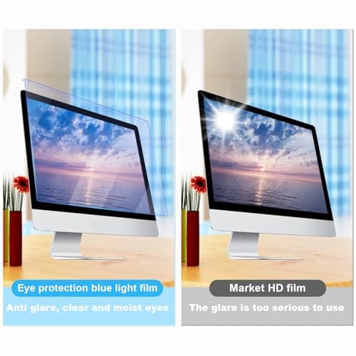 Anti Blue Light Screen Filter, Universal Blue Light Blocking Screen Protector Panel for 23, 23.6, 23.8, 24 inches Diagonal Desktop Computer LED PC Monitor- Widescreen Monitor Frame Hanging Type
