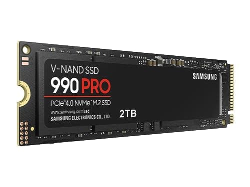 Samsung 990 PRO SSD NVMe M.2 PCIe Gen4, M.2 2280 Internal Solid State Hard Drive, Seq. Read Speeds Up to 7,450 MB/s for High End Computing, Gaming, and Heavy Duty Workstations, MZ-V9P2T0B/AM
