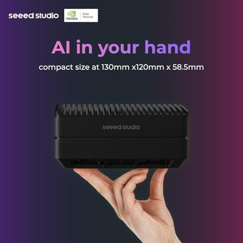 Seeed studio NVIDIA Jetson Nano Edge AI Device - reComputer J1010 Kit, Aluminium Case, Pre-Installed Jetpack System. Mini PC with 0.5 TFLOPs (FP16), Power Supply NOT Included
