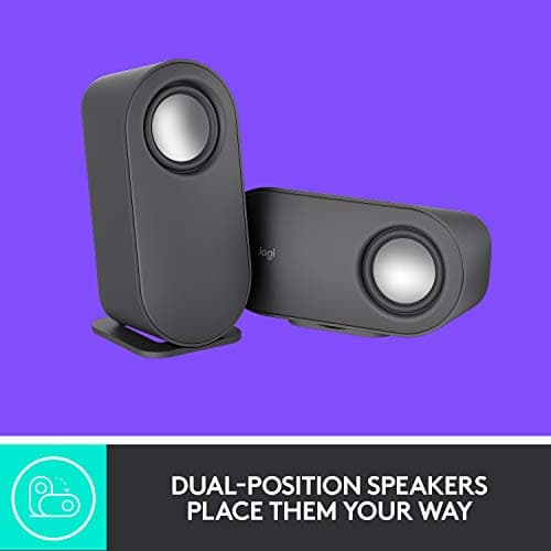 Logitech Z407 Bluetooth Computer Speakers with Subwoofer and Wireless Control, Immersive Sound, Premium Audio with Multiple Inputs, USB Speakers, Black