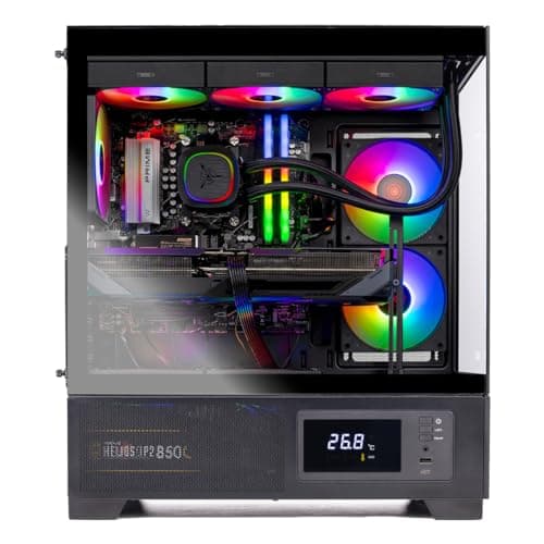 Skytech Azure Gaming PC Desktop, Ryzen 9 9900X 4.4 GHz (5.6GHz Turbo), NVIDIA RTX 5070 Ti 16GB, 2TB Gen4 NVMe SSD, 32GB DDR5 RAM 5200 RGB, 850W Gold ATX 3 PSU, 360mm ARGB AIO, Wi-Fi, Win 11