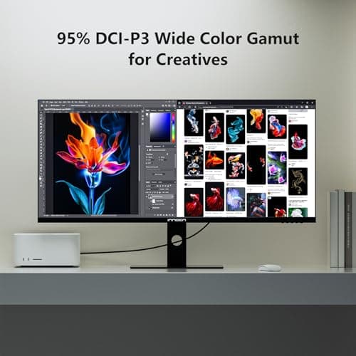 INNOCN 40 Inch Ultrawide Monitor 3440 x 1440p 144Hz PC Desktop Gaming Display, USB Type C 90W, HDMI, DisplayPort, HDR400, Built-in Speaker, Tilt/Height Adjustable - Black