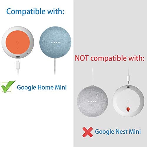 Google Home Mini Wall Mount Holder, Space-Saving Design AC Outlet Mount, Perfect Cord Management for Google Home Mini Voice Assistant 1st Gen Only (White,1 Pack)…