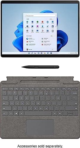Microsoft Surface Pro X - 13" Touchscreen - Microsoft SQ® 1 - 8GB Memory - 256GB SSD - WiFi - Platinum (Latest Model)