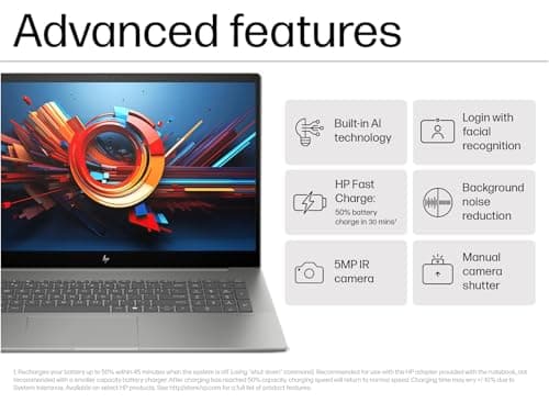 HP Envy 17 AI PC Laptop (17.3" 4K UHD (3840 x 2160), NVIDIA RTX 3050, Intel Core Ultra 7 155U (> i9-12900H), 64GB DDR5, 4TB SSD) for Business, Creator, Designer, IR Webcam, Wi-Fi 7, Win 11 Pro, 2025