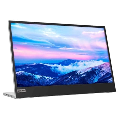 Lenovo L15 Portable Monitor, 15.6” Display, Full HD Resolution, IPS Panel, 250 nits Brightness, 60Hz Refresh Rate, USB-C Ports, Height-Adjustable Stand, Flicker-Free Technology, Grey