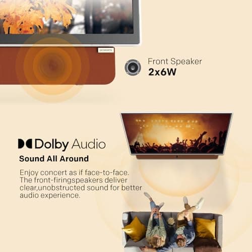 Skyworth 24-Inch Portable Smart Screen with Google TV, 3-Hour Battery Life 24P100 Companion Series 1080P FHD, Matte Screen, HDR10, Dolby Audio, LED, Bluetooth, Chromecast and Google Assistant
