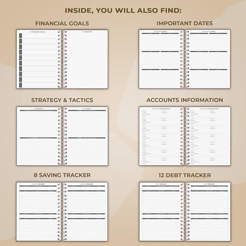 Clever Fox Budget Planner Spiral – Expense Tracker Notebook – Monthly Budgeting Organizer, Finance Logbook & Accounts Book to Control Your Money – Undated Bill Tracker, 6.3x8.4” - Brown