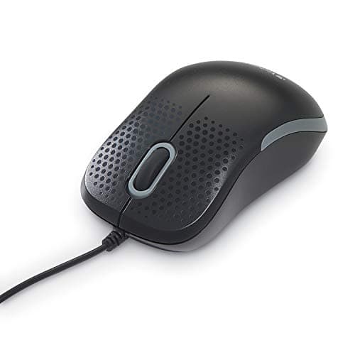 Verbatim USB Silent Corded Optical Mouse - Wired Noiseless Silent Click Computer Mouse for PC, Mac, Laptop, Chromebook - Black 70749