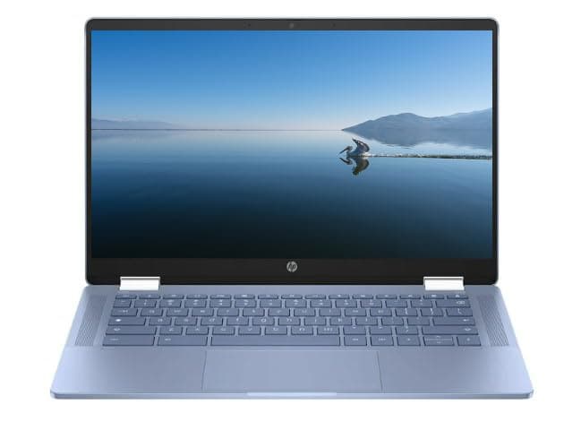 HP 2025 Portable x360 Chromebook, 14'' Convertible FHD IPS Touchscreen, Intel Processor Up to 3.39GHz, 4GB DDR4, 64GB Storage, Super Fast 6th Gen WiFi, Chrome OS, Dale Blue, Renewed