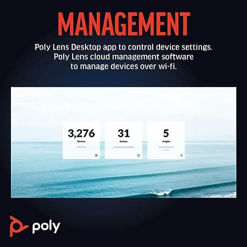 Poly Studio R30 4K Video Conferencing Bar (Plantronics) – Camera, Mic, & Speaker for Small Rooms – Automatic Camera Framing – Noise Reduction Technology – Works w/Teams, Google, Zoom –Amazon Exclusive