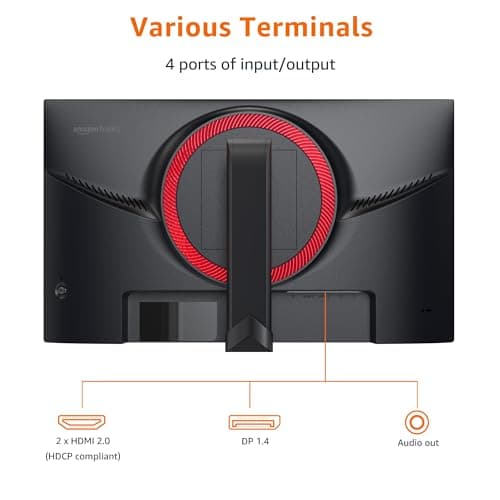 Amazon Basics 24 inch Gaming Monitor, FHD 1080P, 165Hz, VESA Compatible, Adaptive sync, 1ms Response, Black