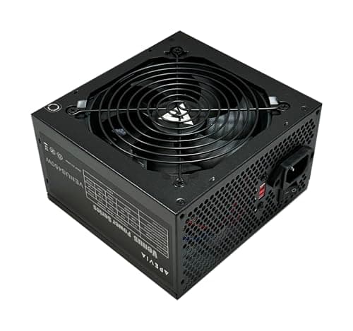 APEVIA VENUS450W 450W ATX Power Supply with Auto-Thermally Controlled 120mm Fan, 115/230V Switch, All Protections