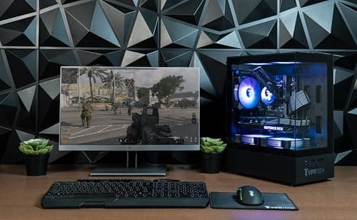 ViprTech Stryker 3.0 Liquid-Cooled PC - AMD Ryzen 7 (4.1GHz Turbo), RTX 3060 12GB, 32GB DDR4 3200, 1TB NVMe SSD, 700W PSU, WiFi BT, Win 11 Pro, RGB, Gaming Desktop Computer Prebuilt, Black