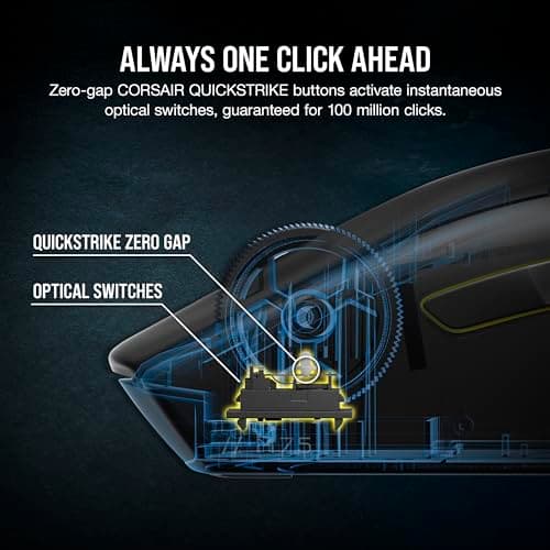 Corsair M75 Wireless RGB Lightweight FPS Gaming Mouse – 26,000 DPI – Swappable Side Buttons – iCUE Compatible – PC – Black