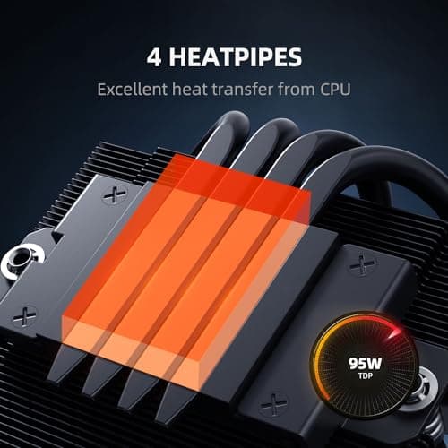 ID-COOLING IS-40-XT Black - 47mm Height Low Profile CPU Cooler, 4 Direct-Contact Heat Pipes Air Cooler for HTPCs, ITX, and Small Form Factor Builds, 92×92×15mm Slim Fan, Support Intel & AMD Socket