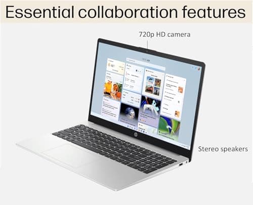 HP 255 G10 Business Laptop (15.6" FHD IPS Anti-glare, AMD Ryzen 5 7530U (> Intel i7-1165G7) 16GB RAM, 512GB SSD) for Home, Student, Webcam, Numeric Keypad, HDMI, Wi-Fi, Bluetooth, Win 11 Pro w/Copilot